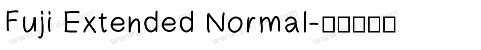 Fuji Extended Normal字体转换